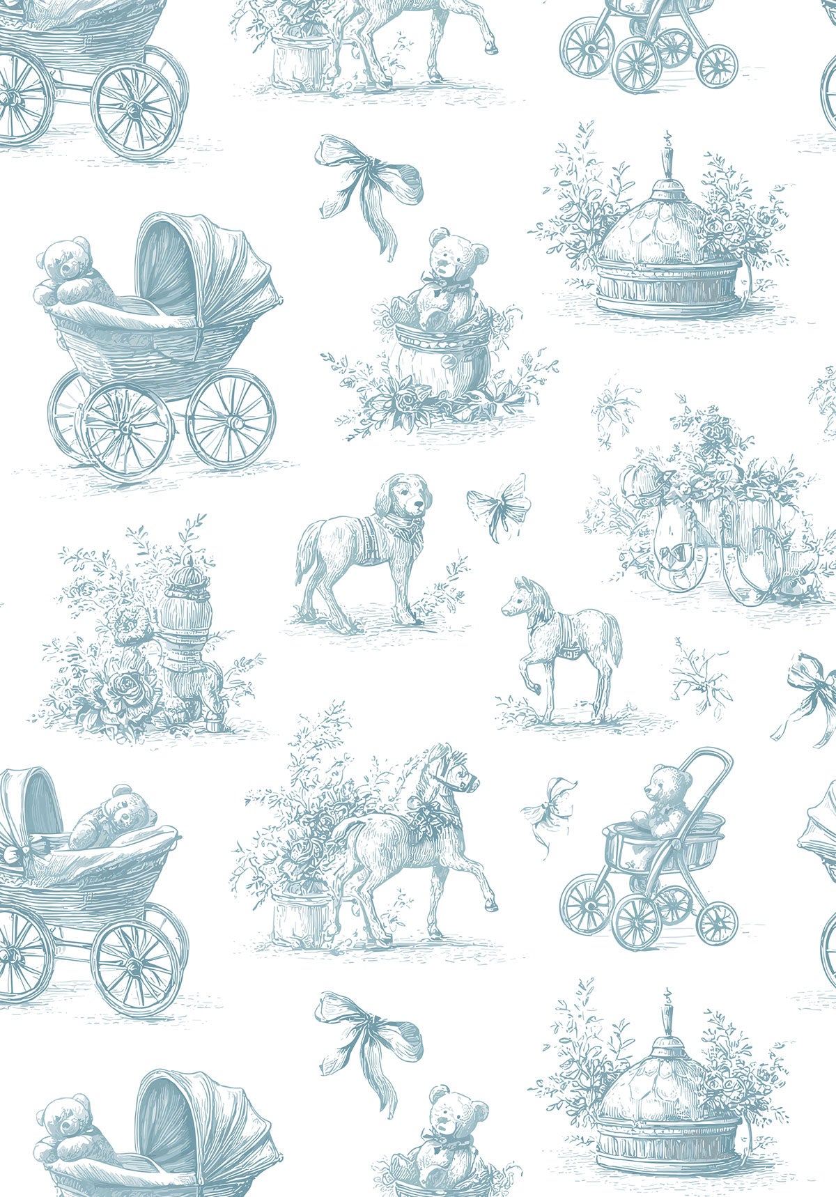 Papel Mural Bears Azul