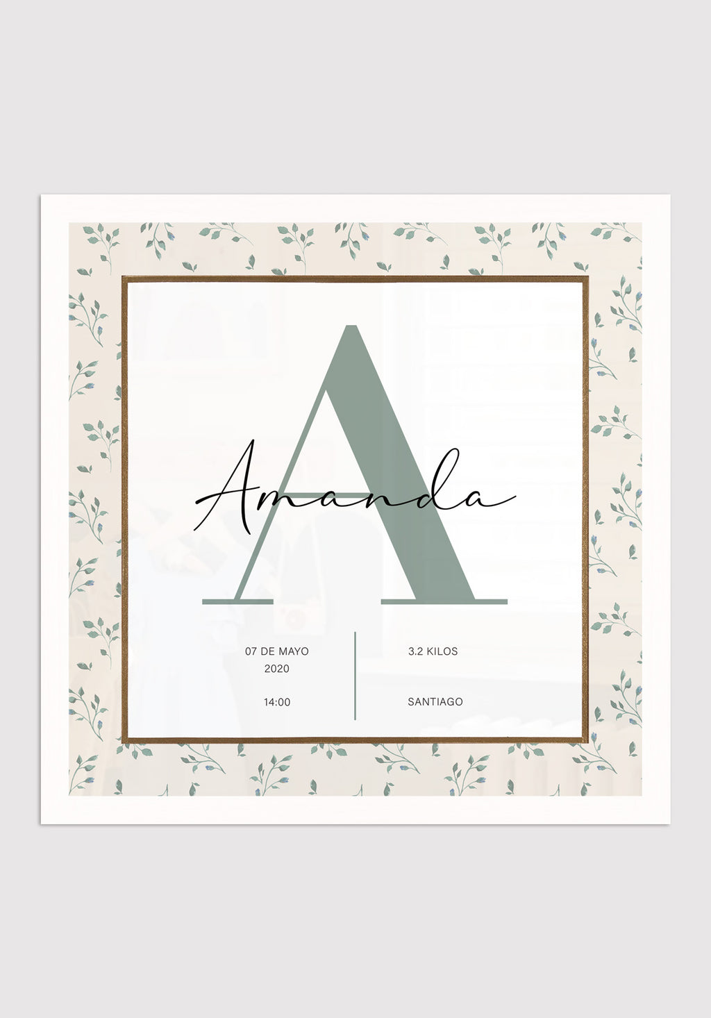 Cuadro Natalicio Personalizado 1