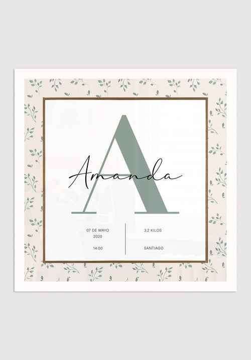 Cuadro Natalicio Personalizado 1
