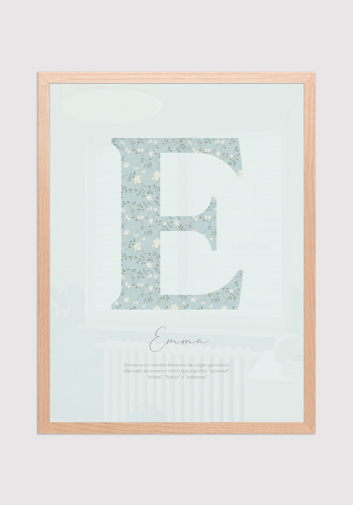 Cuadro Nombre Personalizado Botánico Color