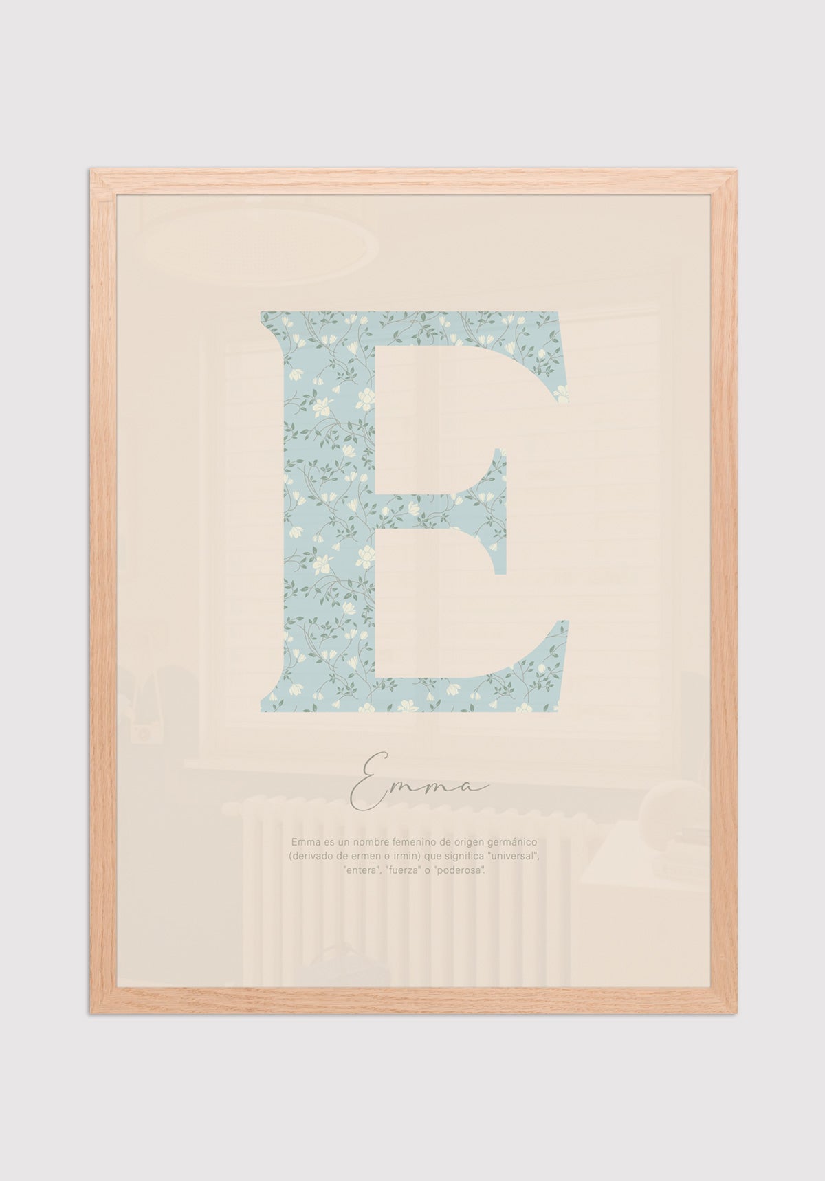 Cuadro Nombre Personalizado Botánico Color