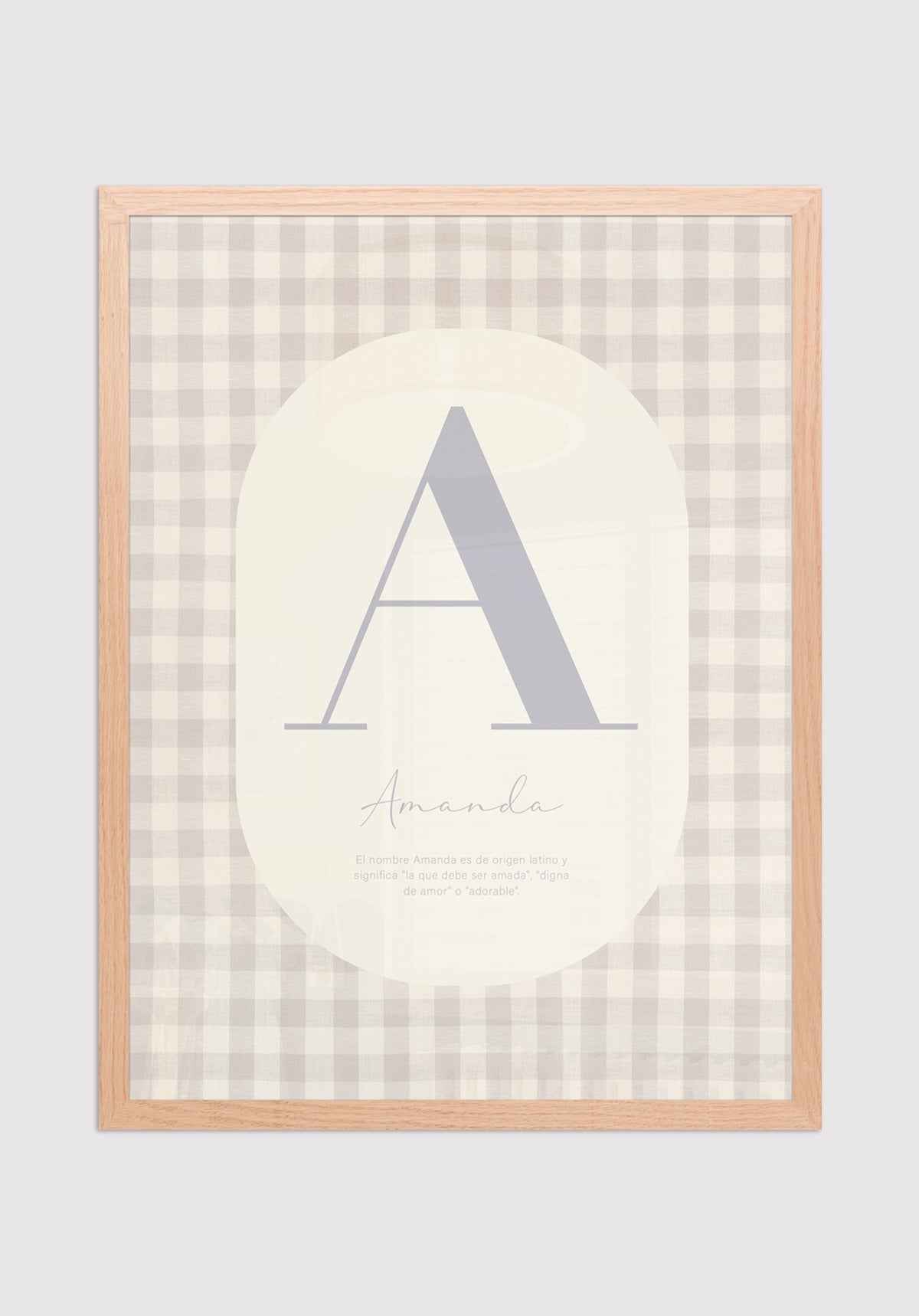 Cuadro Nombre Personalizado Chequered
