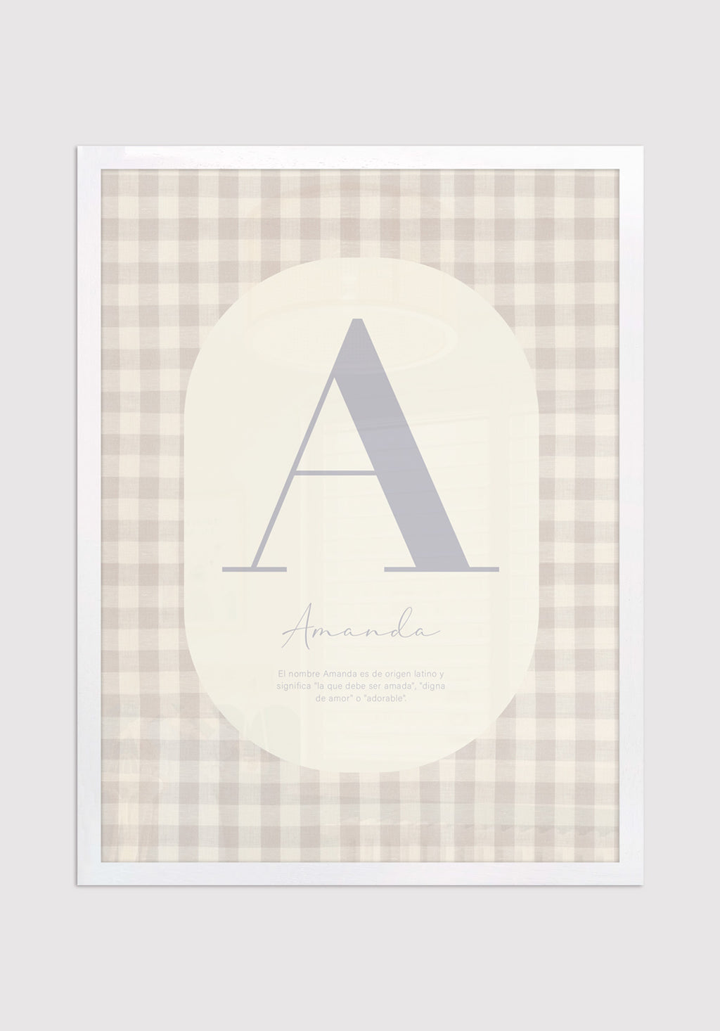 Cuadro Nombre Personalizado Chequered