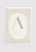 Cuadro Nombre Personalizado Chequered
