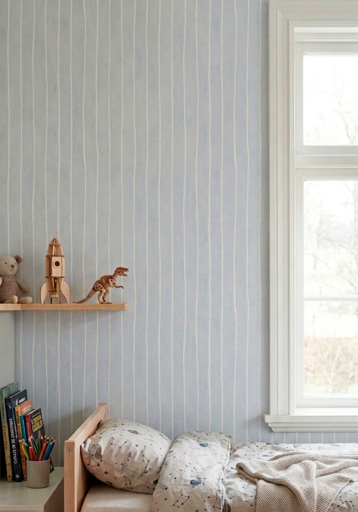 Papel Mural Stripped Blue