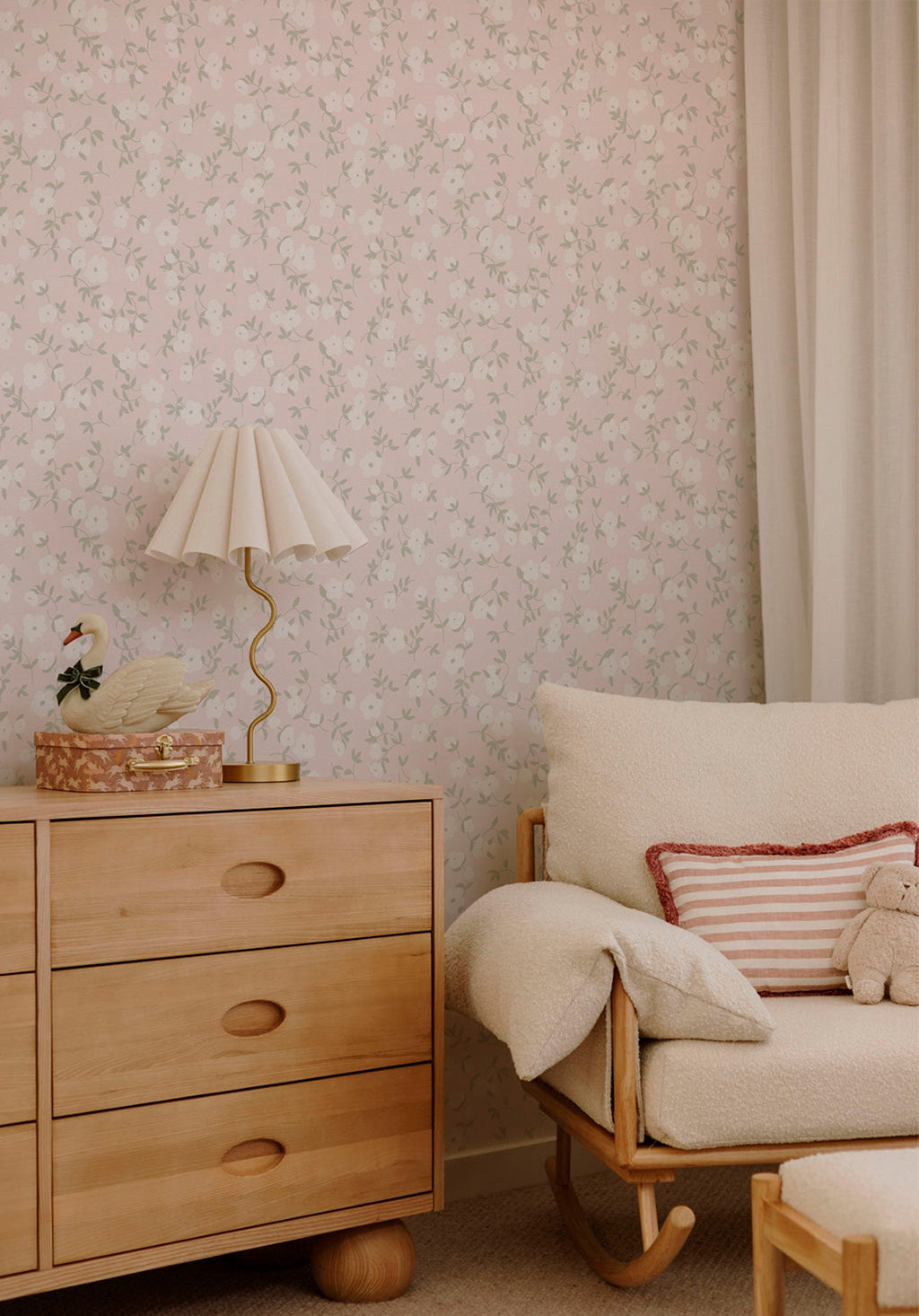 Papel Mural Popelina Rosa